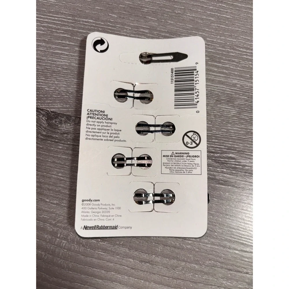 Goody Hair Hints Contour Snap Hair Clips 5 Pack Tortoise Brown Vintage 2008